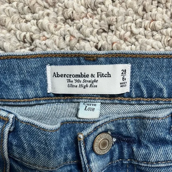 Abercrombie & Fitch Light Blue High Rise Jeans - Picture 4 of 7